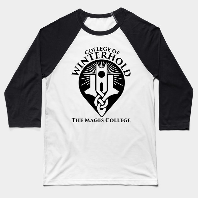 College of Winterhold - The Mages College Baseball T-Shirt by Meta Cortex